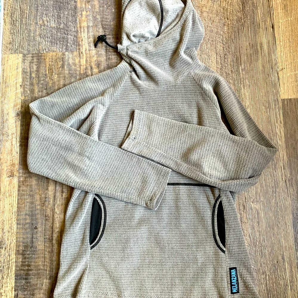 Melanzana micro grid hoodie